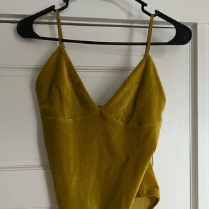 Mustard corduroy bodysuit